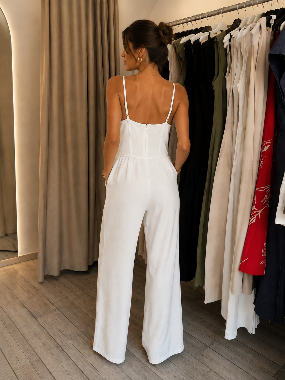 Dilvin Askılı Denim Tulum