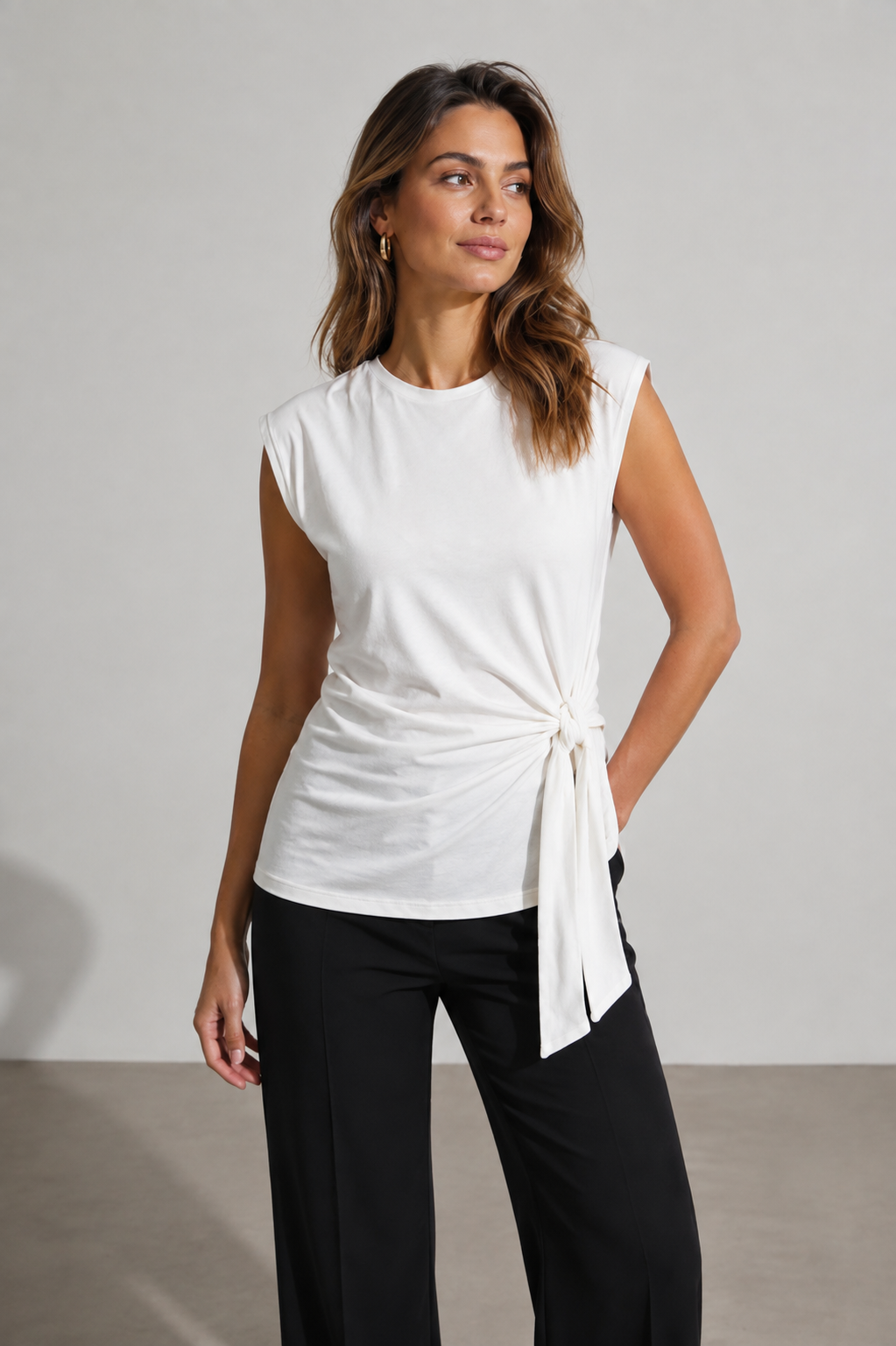 Dilvin Bağlama Detaylı T-shirt