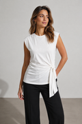 Dilvin Bağlama Detaylı T-shirt
