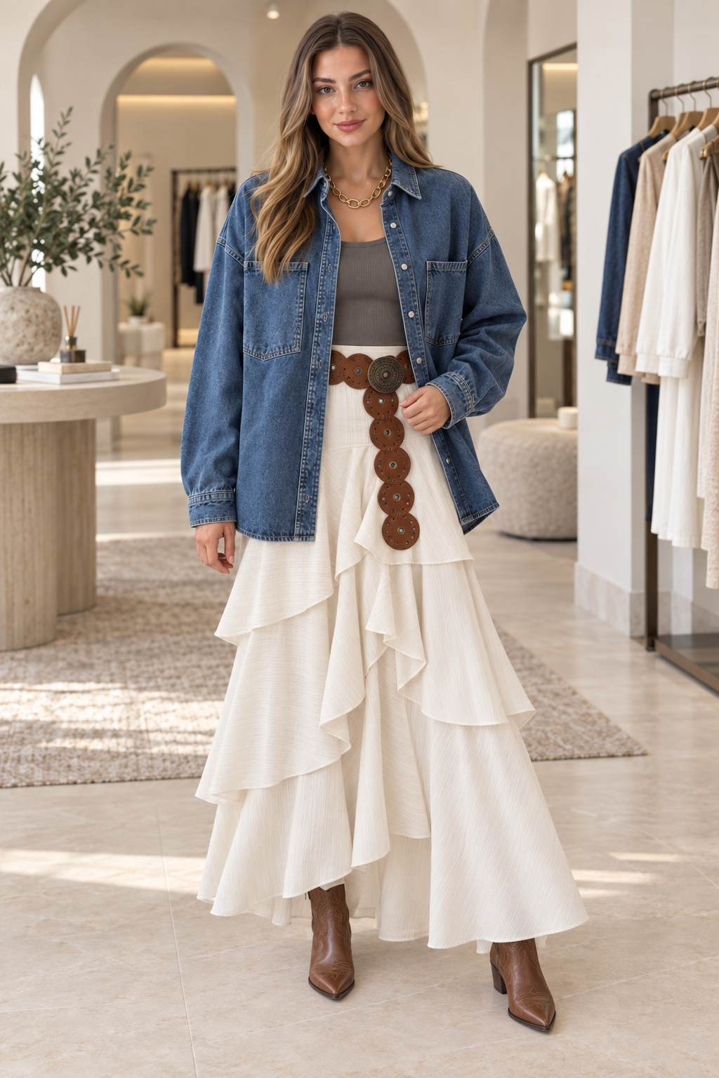 Oversize Denim Gömlek