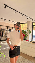 Crop Omuz Detaylı Bluz